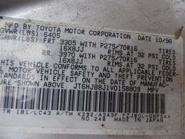 1997 Lexus LX470 Tan 4.5L AT 4WD #Z24584